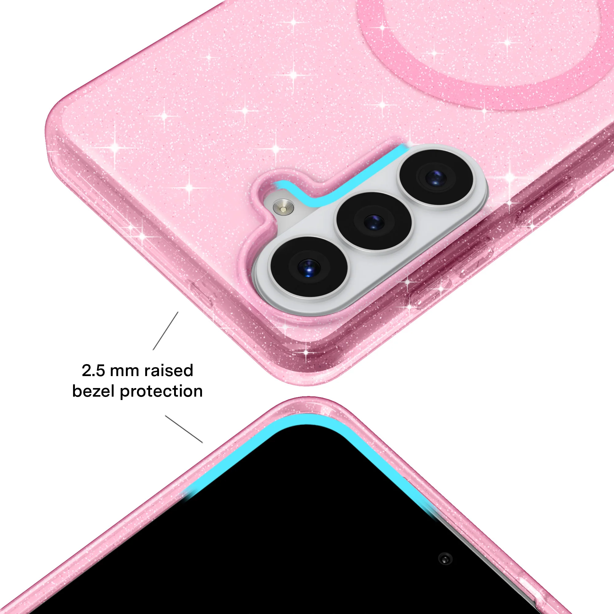 Pink Stardust Glitter Samsung Case - Image 121