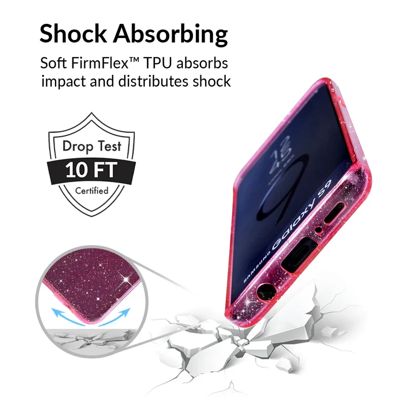 Pink Stardust Glitter Samsung Case - Image 3