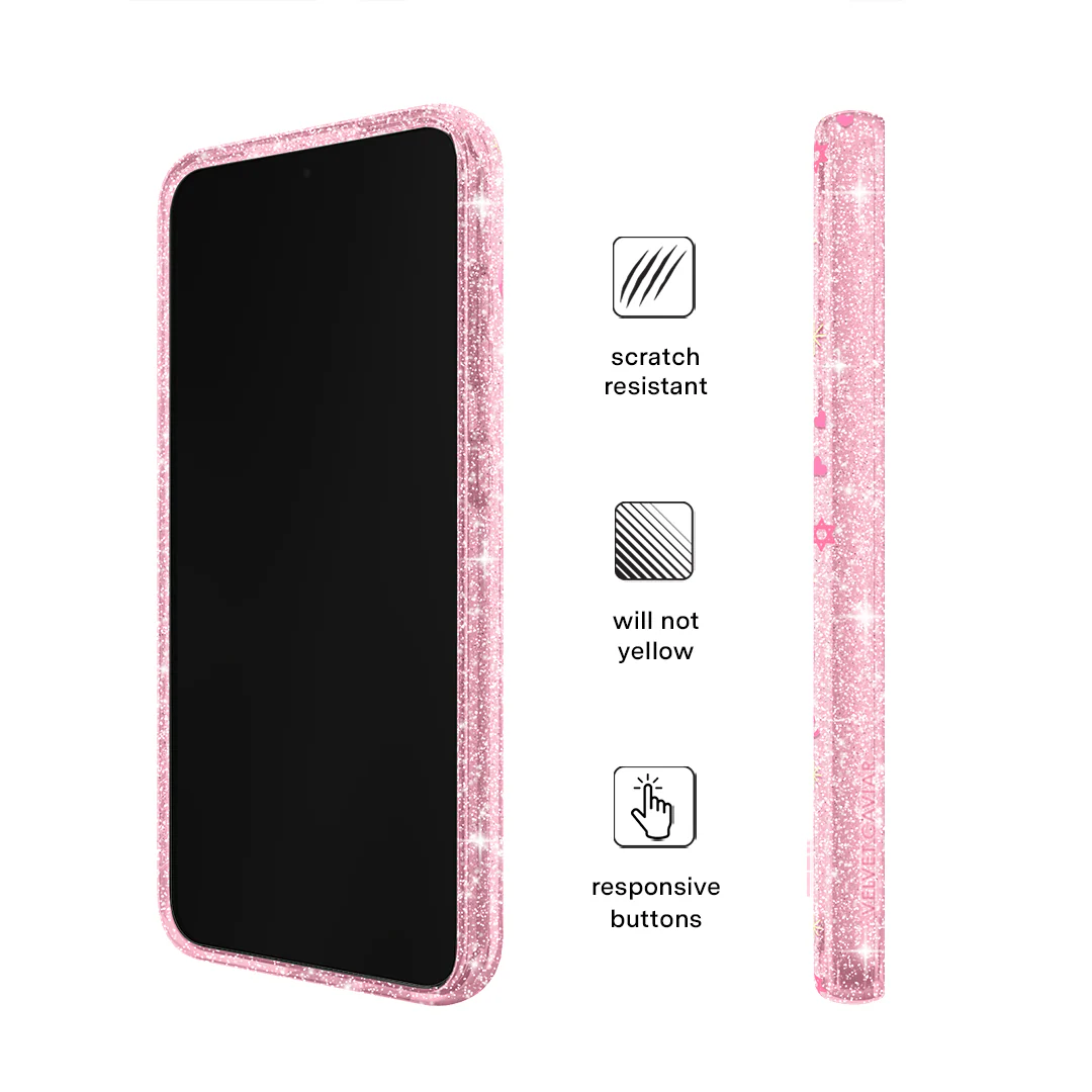 Pink Hanukkah Glitter Samsung Case - Image 25