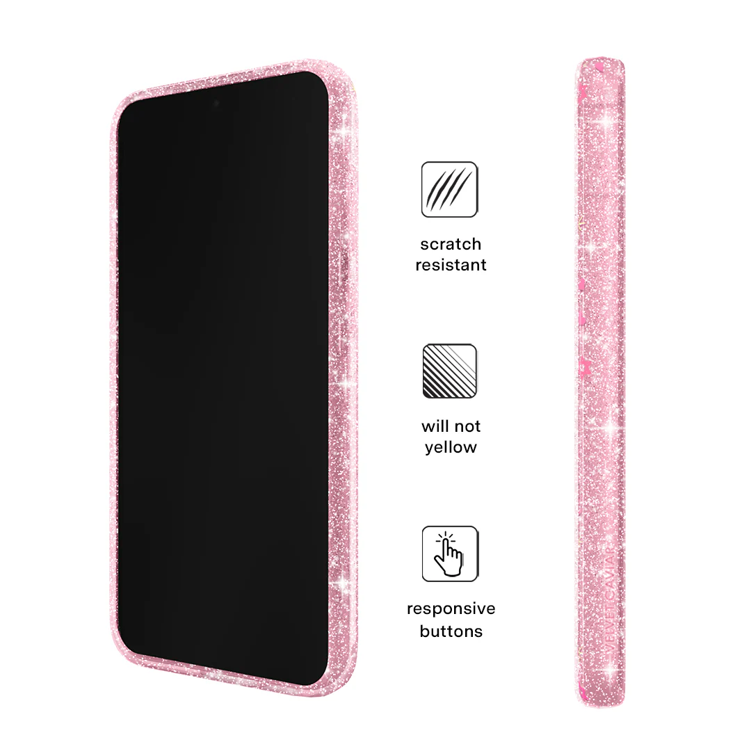 Pink Hanukkah Glitter Samsung Case - Image 45