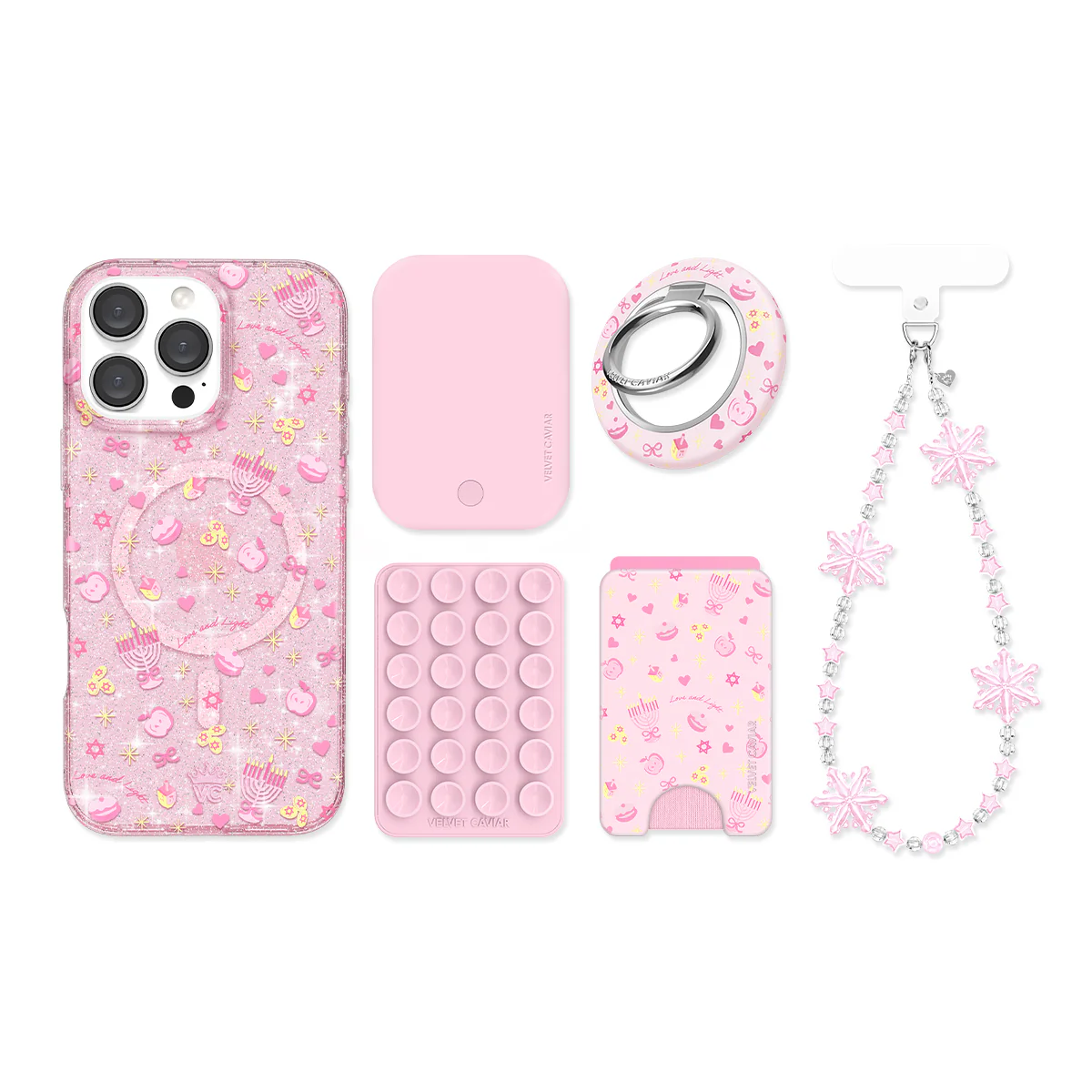 Pink Hanukkah Glitter iPhone Bundle - Image 10