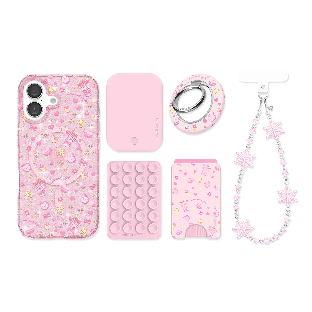 Pink Hanukkah Glitter iPhone Bundle - Image 12