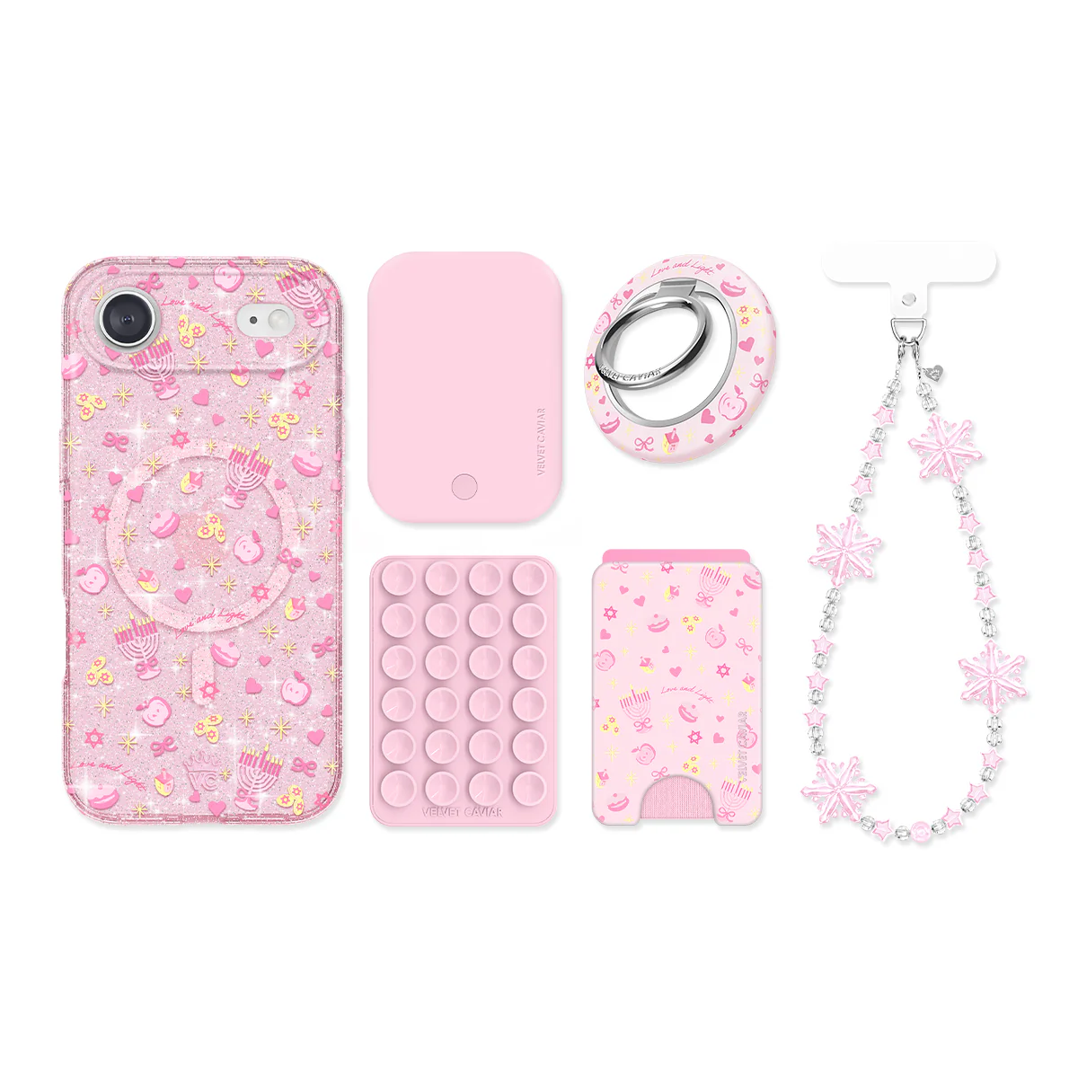 Pink Hanukkah Glitter iPhone Bundle - Image 13
