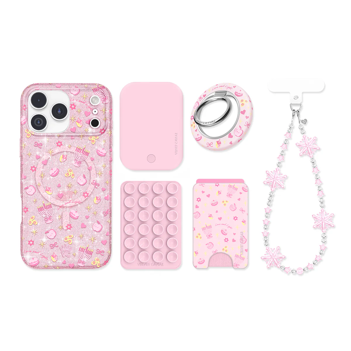Pink Hanukkah Glitter iPhone Bundle - Image 14