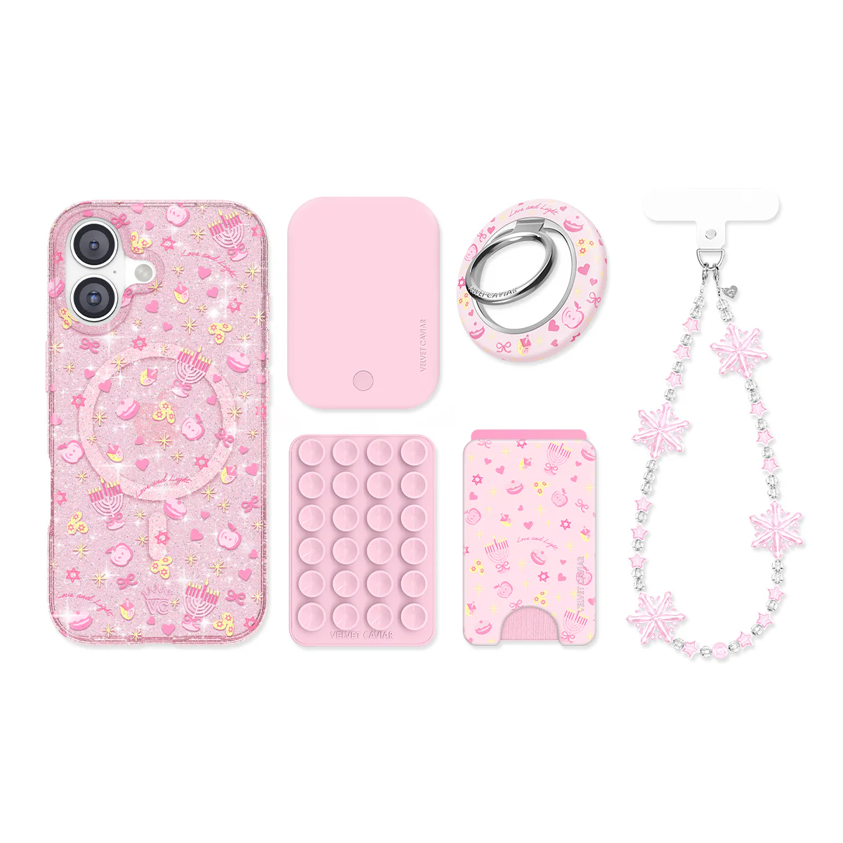 Pink Hanukkah Glitter iPhone Bundle - Image 16