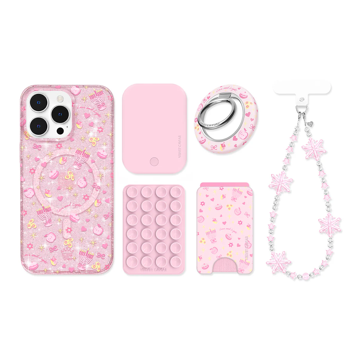 Pink Hanukkah Glitter iPhone Bundle - Image 2
