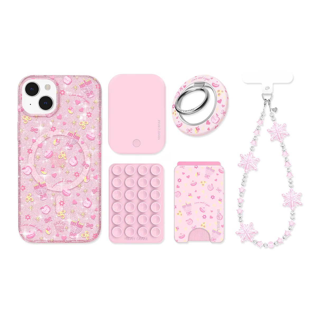 Pink Hanukkah Glitter iPhone Bundle - Image 4