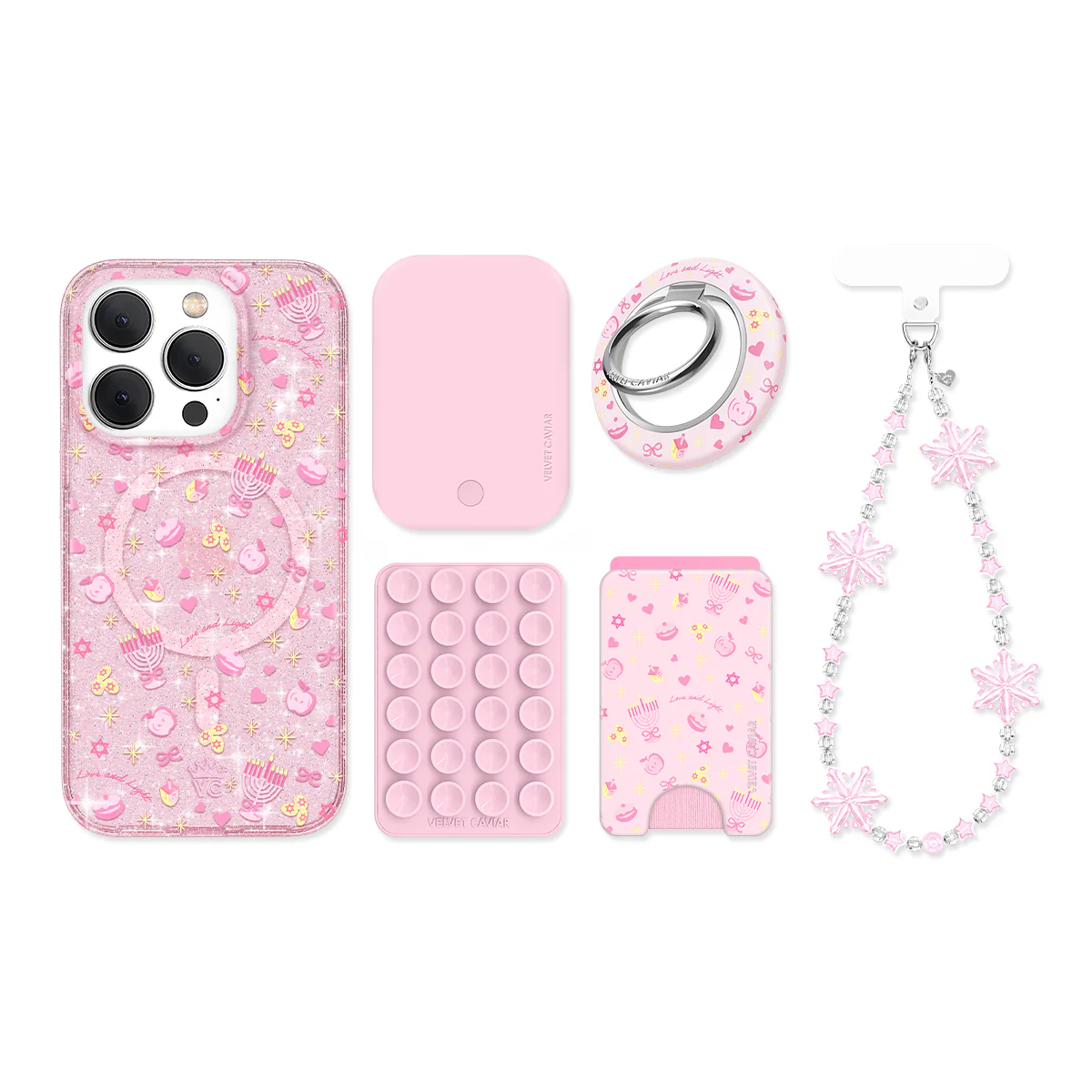 Pink Hanukkah Glitter iPhone Bundle - Image 7