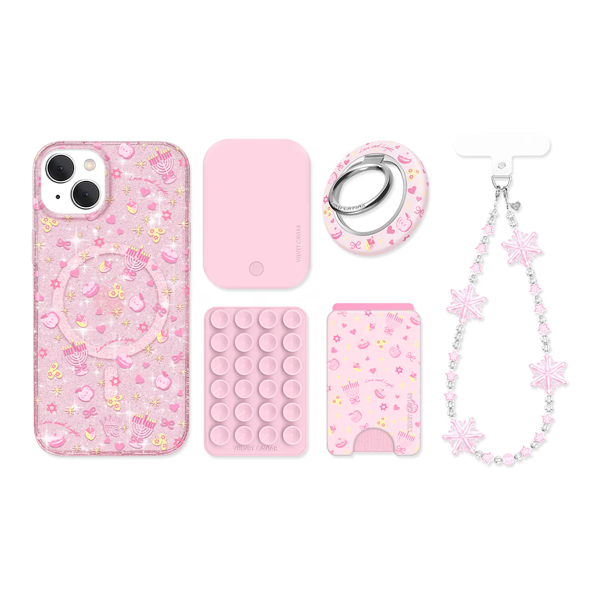 Pink Hanukkah Glitter iPhone Bundle - Image 8