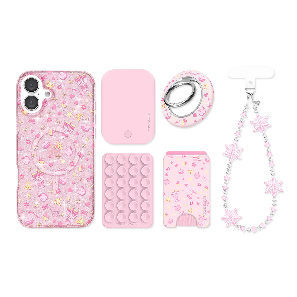 Pink Hanukkah Glitter iPhone Bundle - Image 9