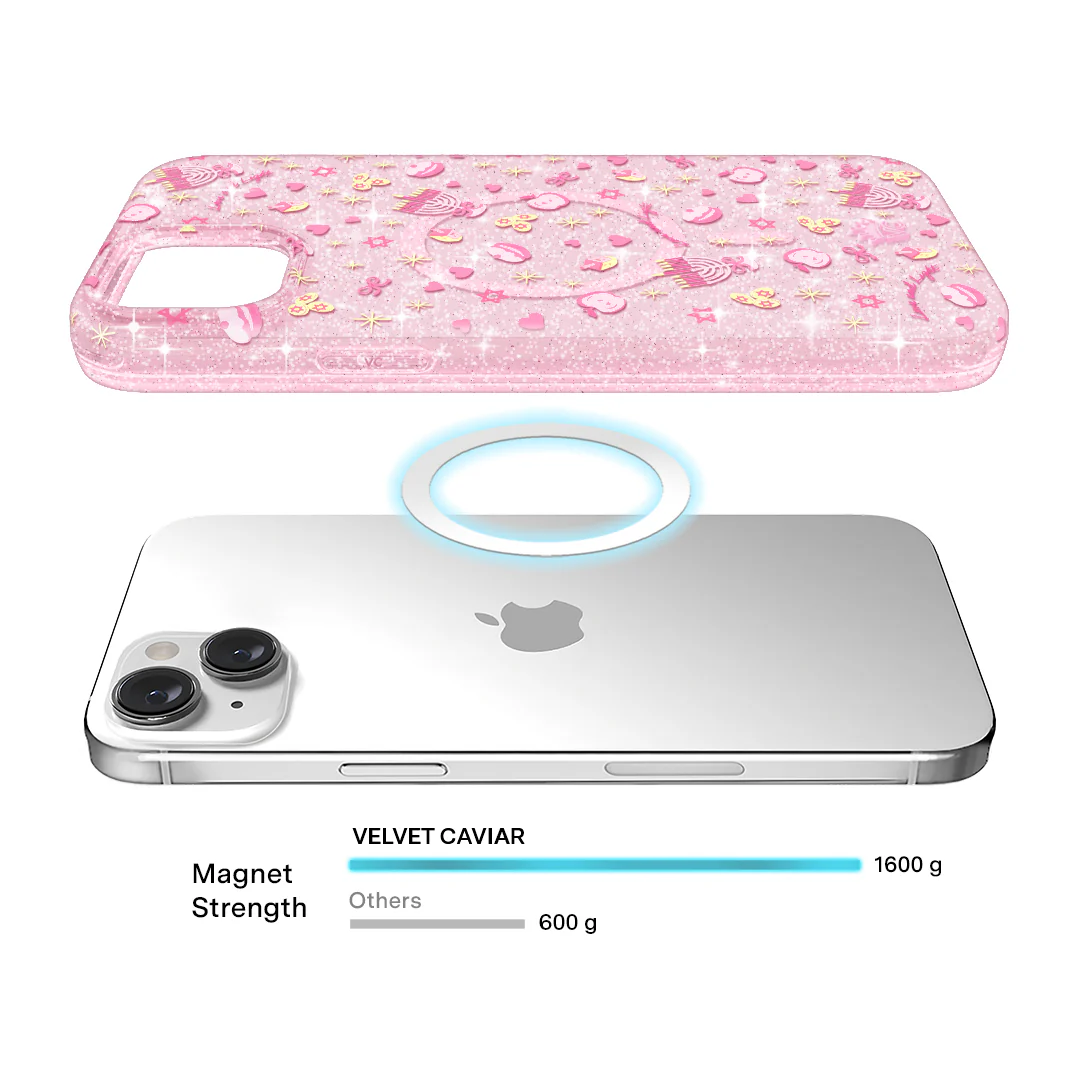 Pink Hanukkah Glitter iPhone Case - Image 54