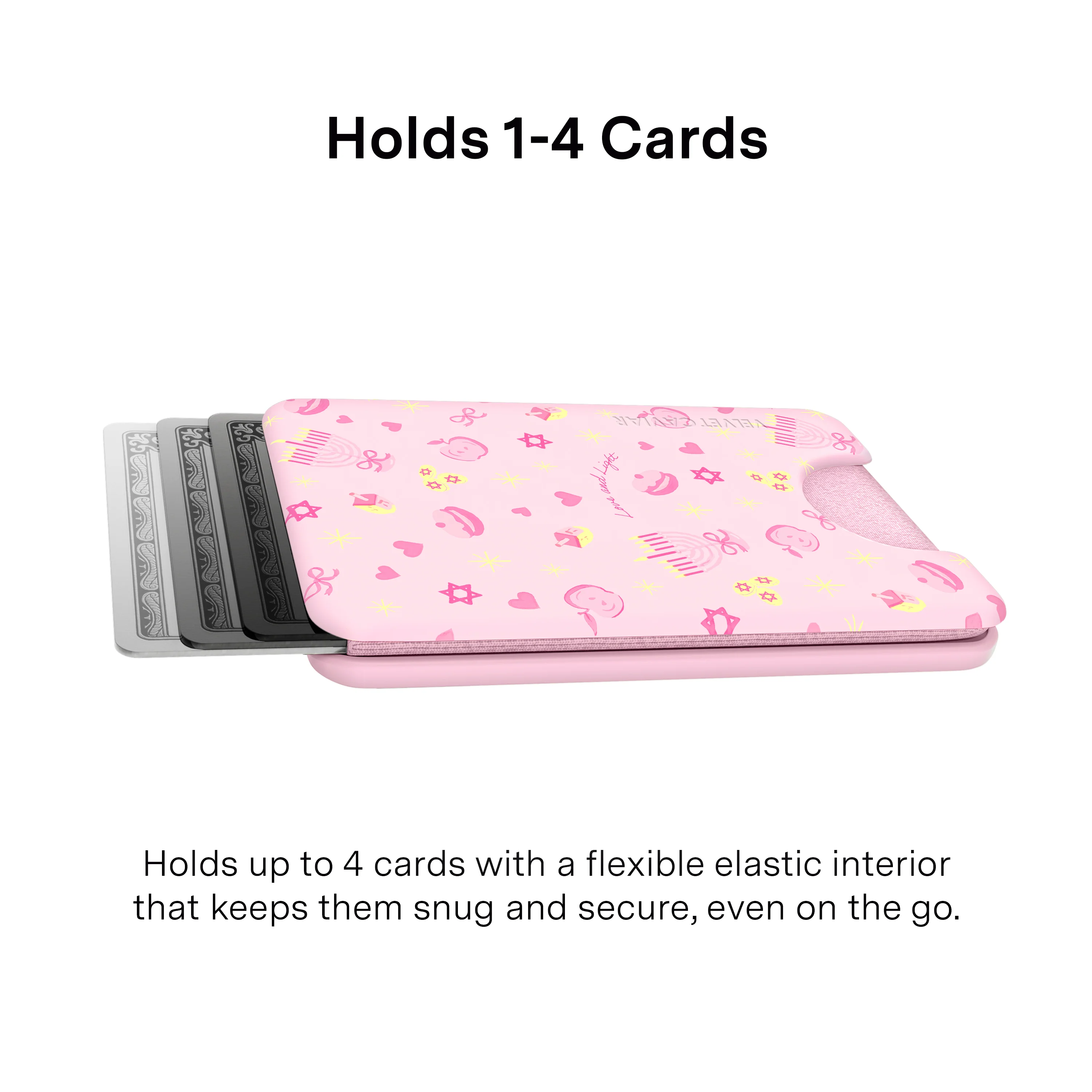 Pink Hanukkah MagSafe Wallet - Image 3