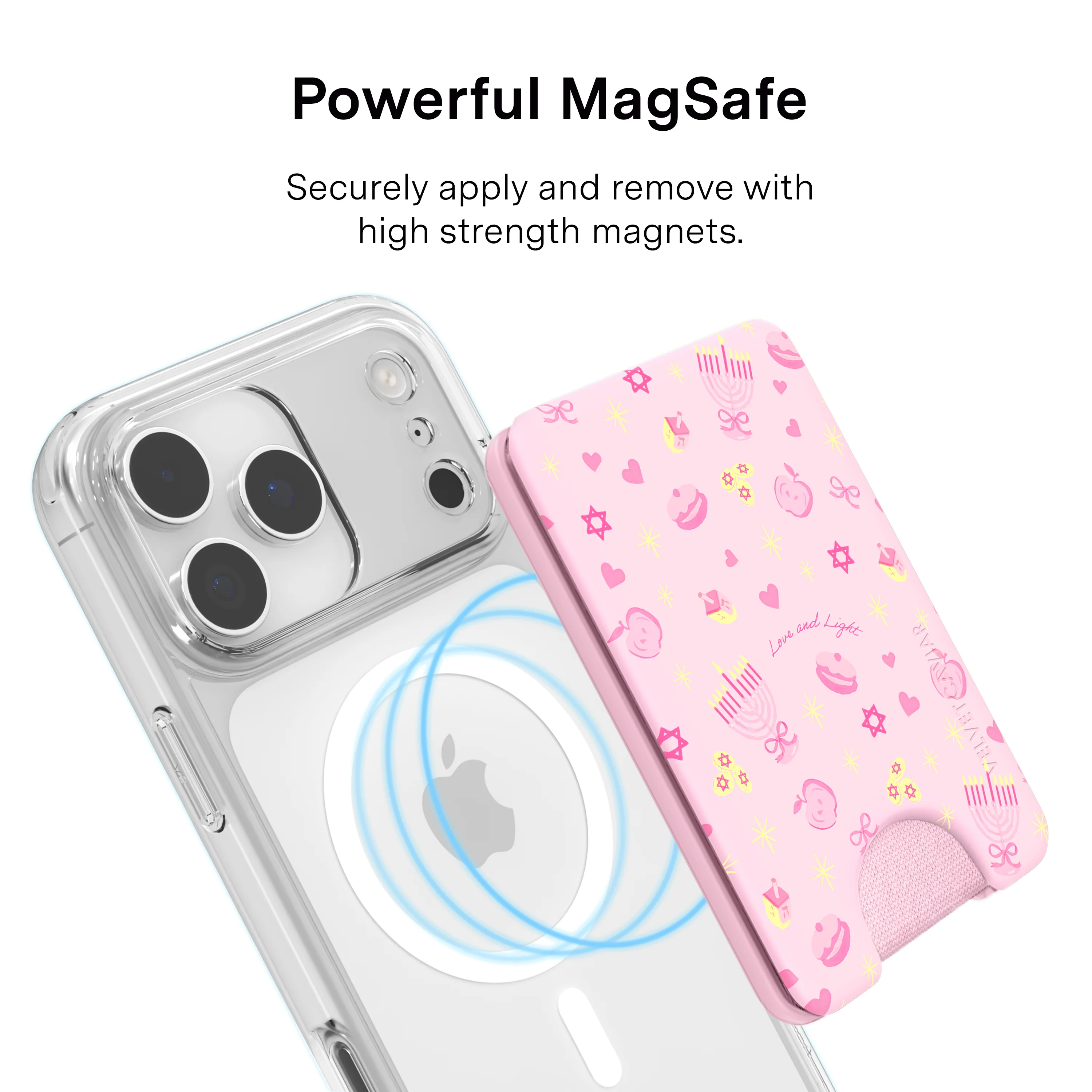 Pink Hanukkah MagSafe Wallet - Image 4
