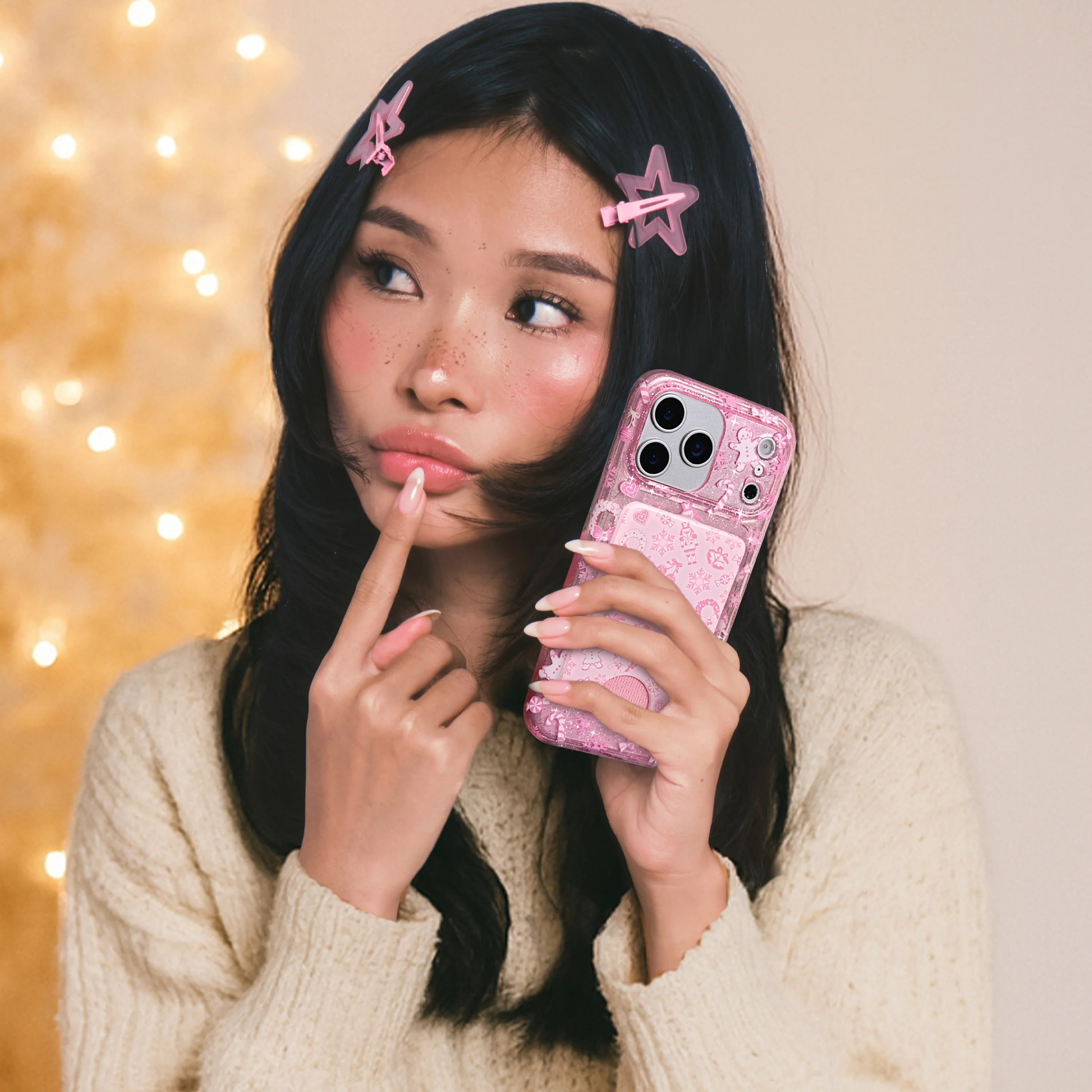 Pink Christmas MagSafe Wallet - Image 2