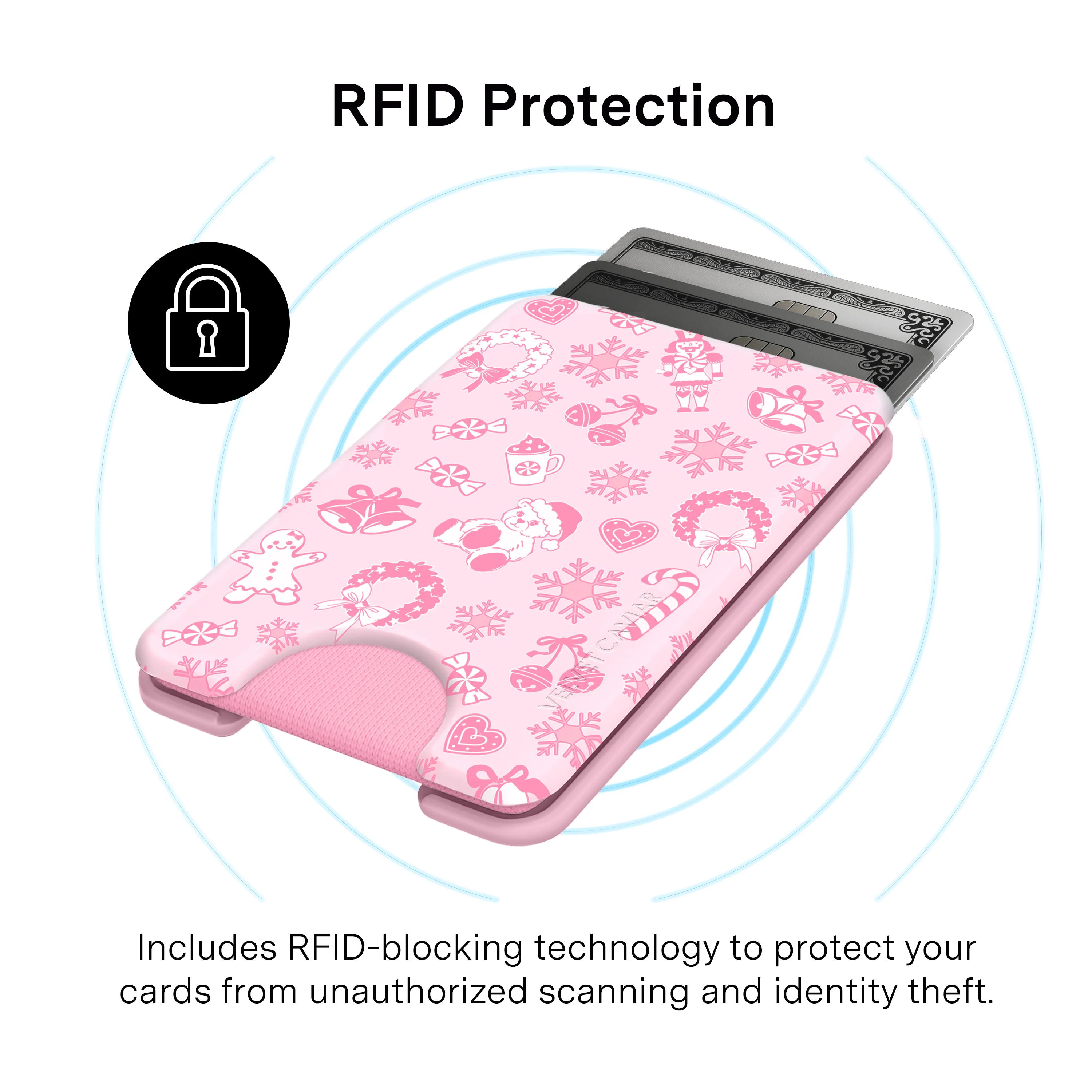 Pink Christmas MagSafe Wallet - Image 5