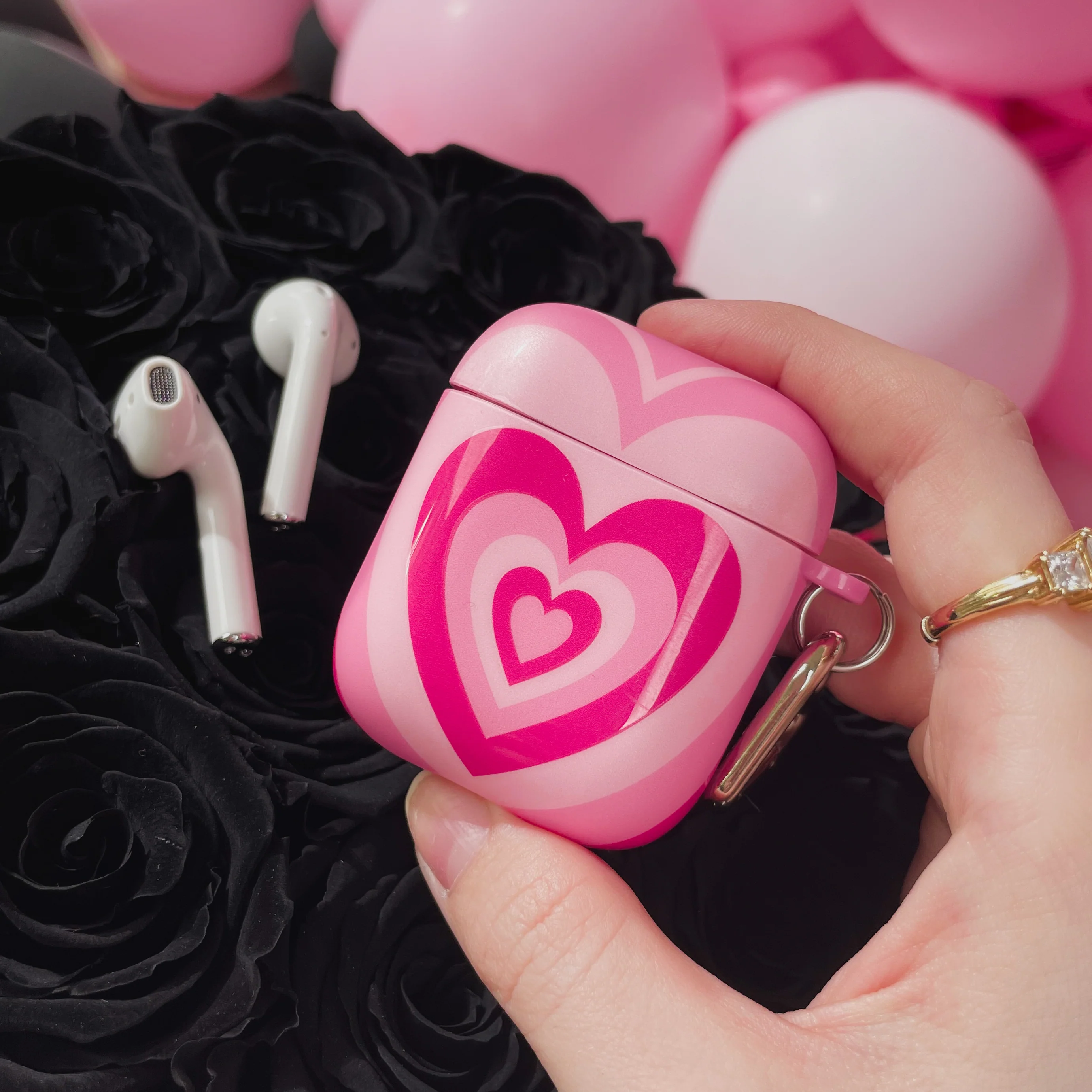 Pink Sweethearts AirPod Case - Image 12