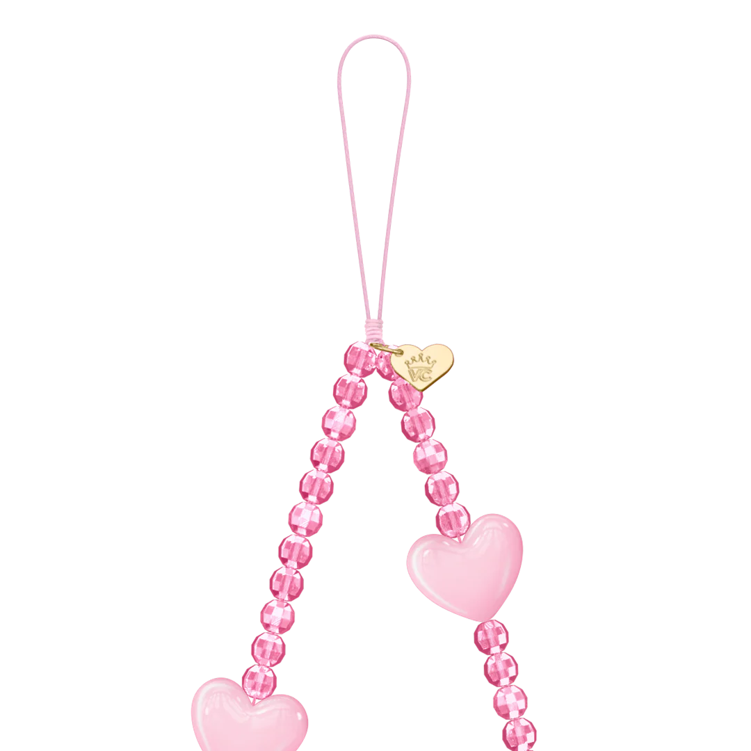 Pink Heart Phone Charm - Image 3