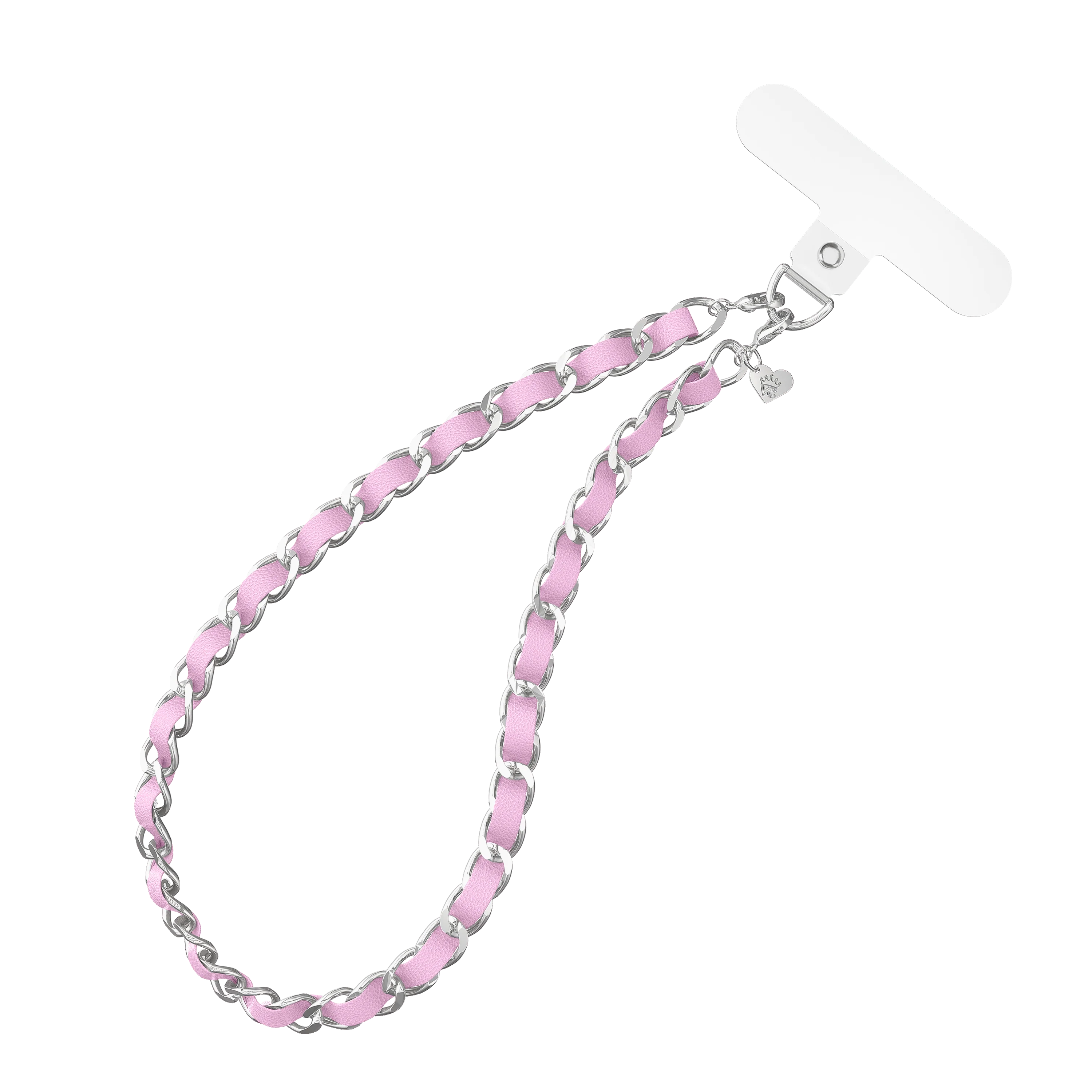 Pink Leather Chain Phone Charm - Image 5