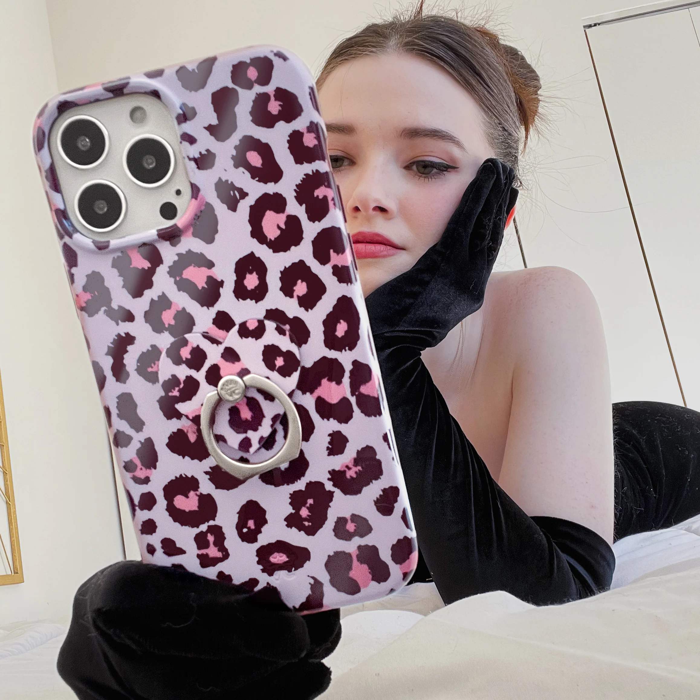 Purrfect Pink Leopard iPhone Case - Image 80