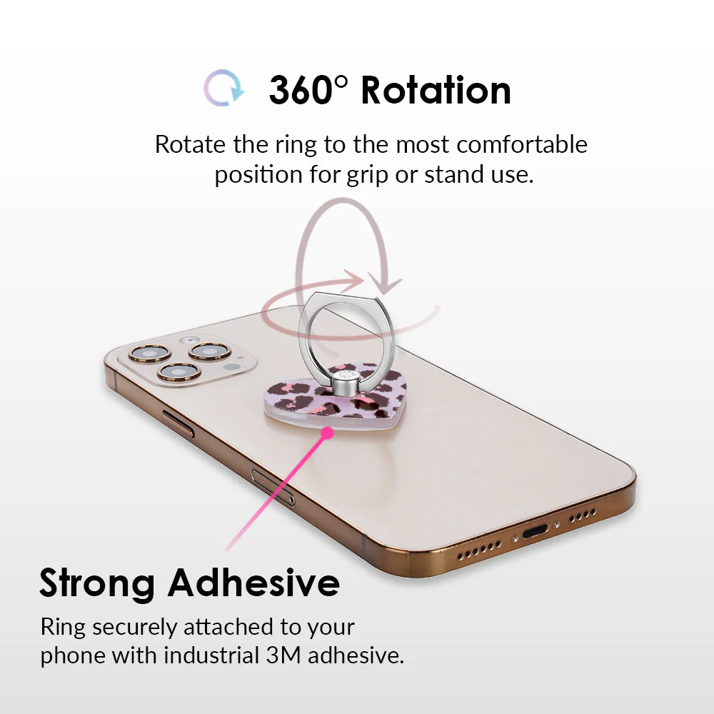 Purrfect Pink Leopard Phone Ring - Image 4