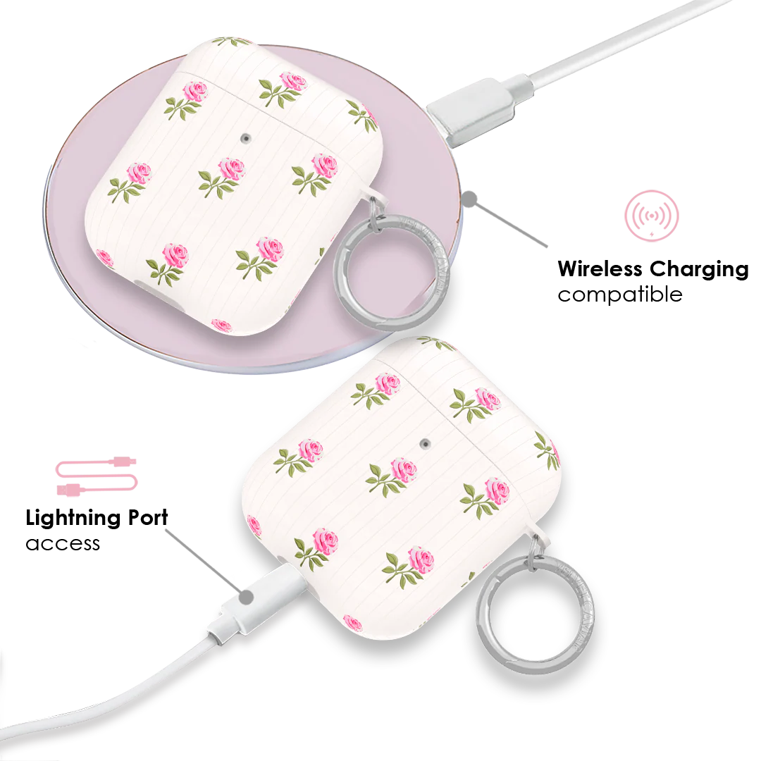 Pink Peony Floral AirPod Case - Image 4