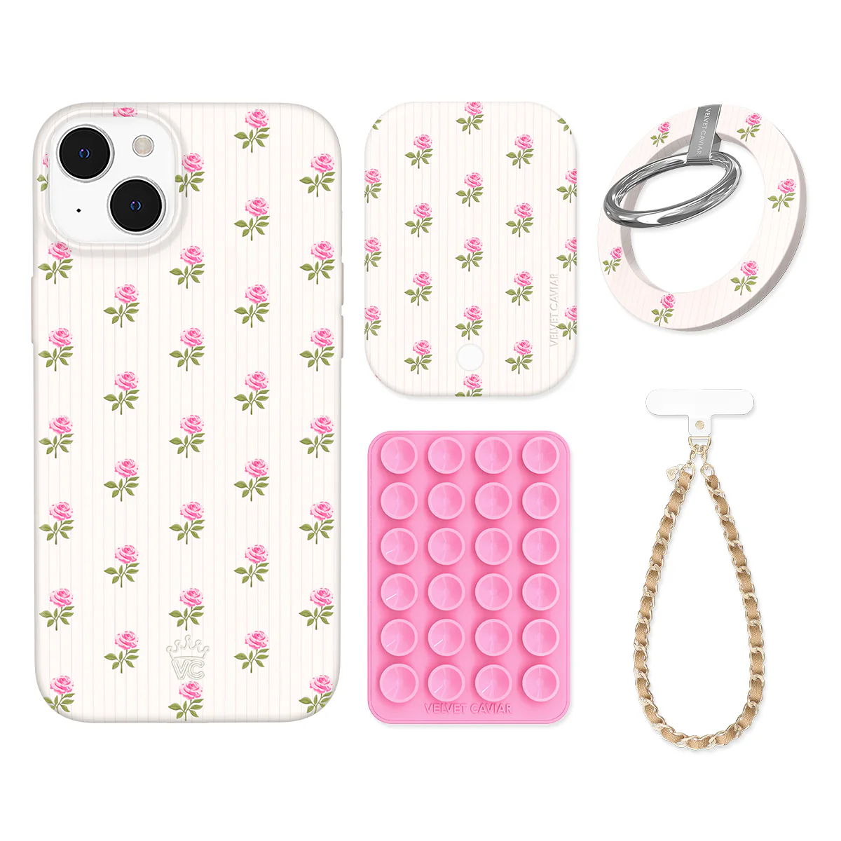 Pink Peony Floral iPhone Bundle Set - Grip - Image 15