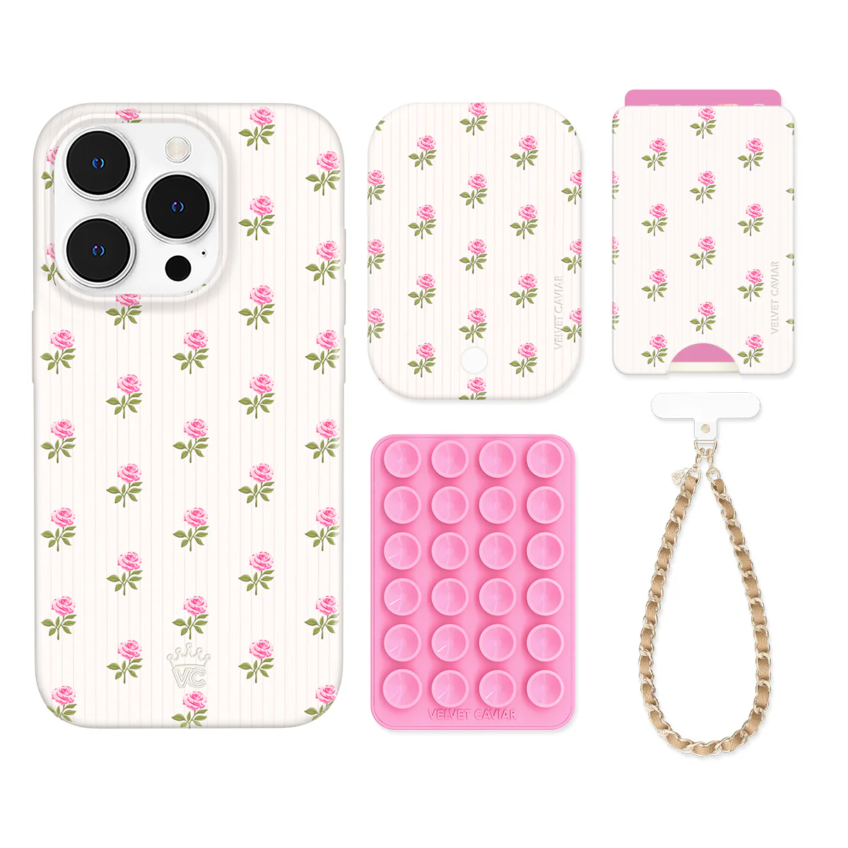 Pink Peony Floral iPhone Bundle Set - Wallet - Image 11