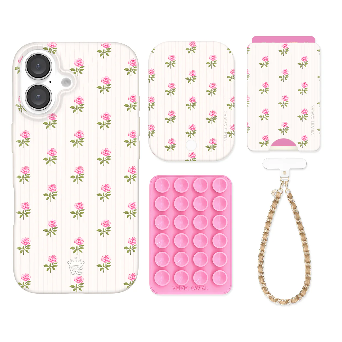 Pink Peony Floral iPhone Bundle Set - Wallet - Image 4
