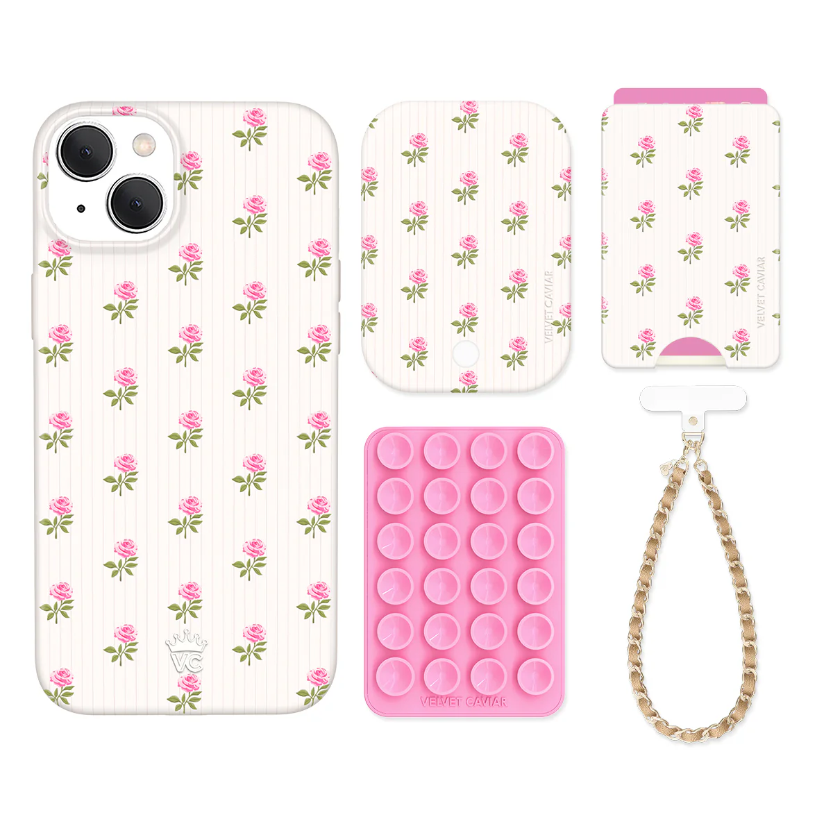 Pink Peony Floral iPhone Bundle Set - Wallet - Image 8