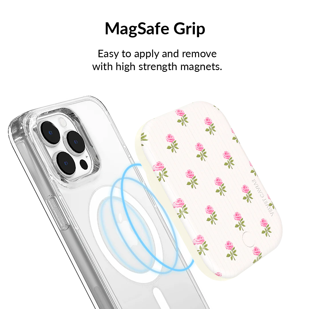 Pink Peony Floral MagSafe Battery Power Pack - Image 4