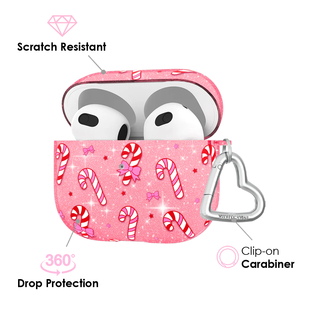 Pink Peppermint Princess AirPod Case - Image 13