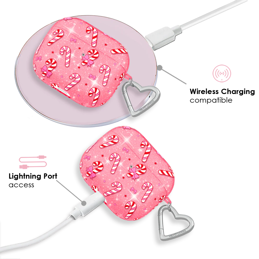 Pink Peppermint Princess AirPod Case - Image 14