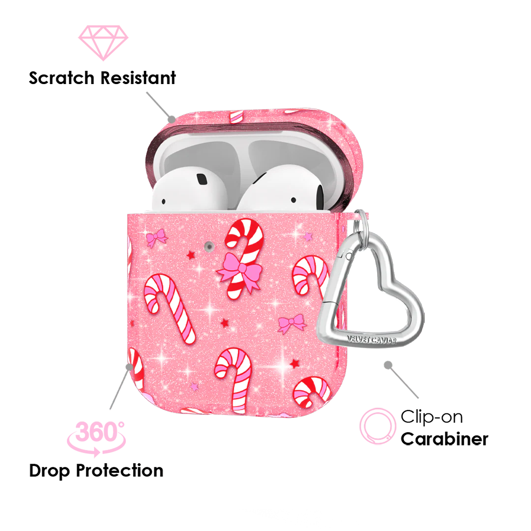 Pink Peppermint Princess AirPod Case - Image 3