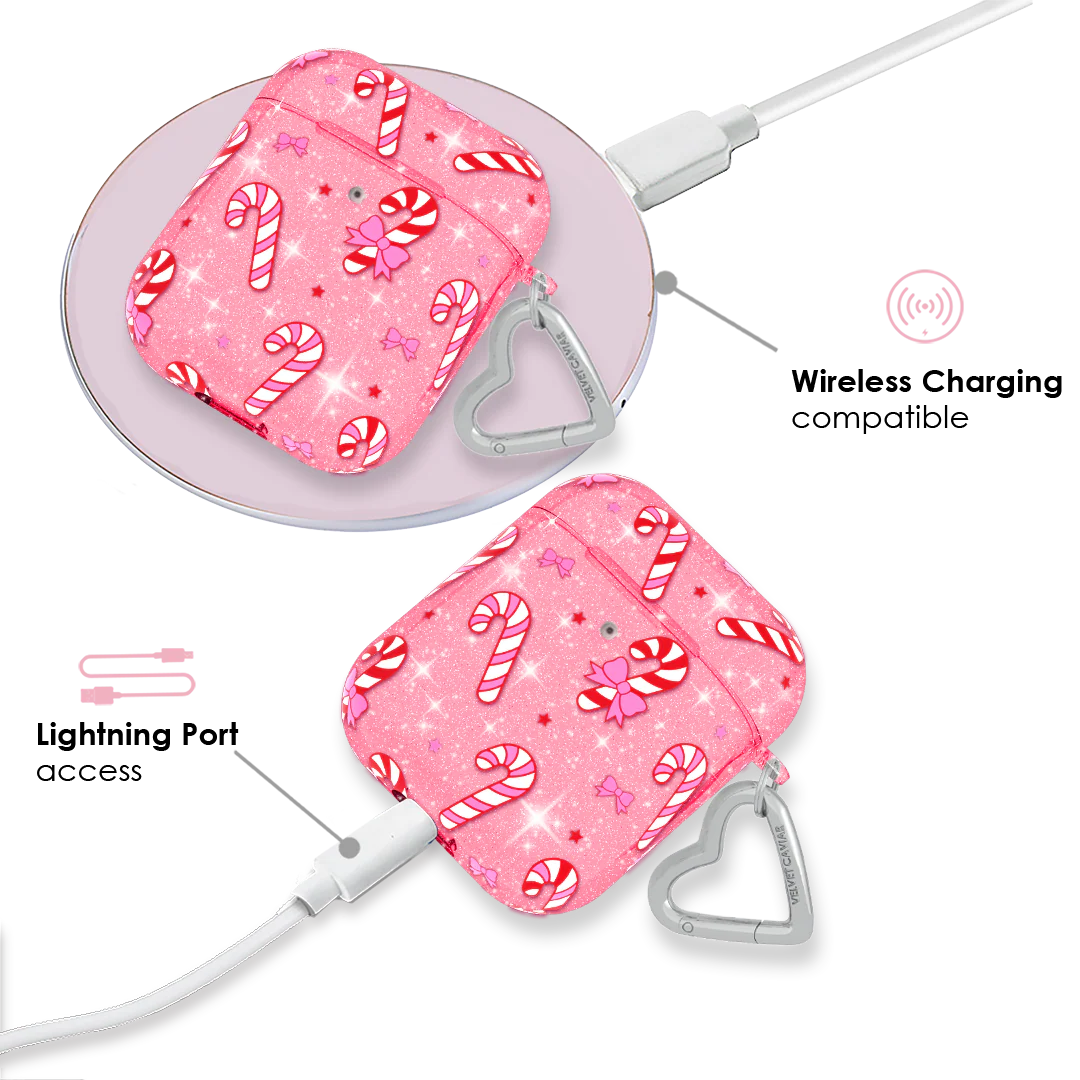 Pink Peppermint Princess AirPod Case - Image 4