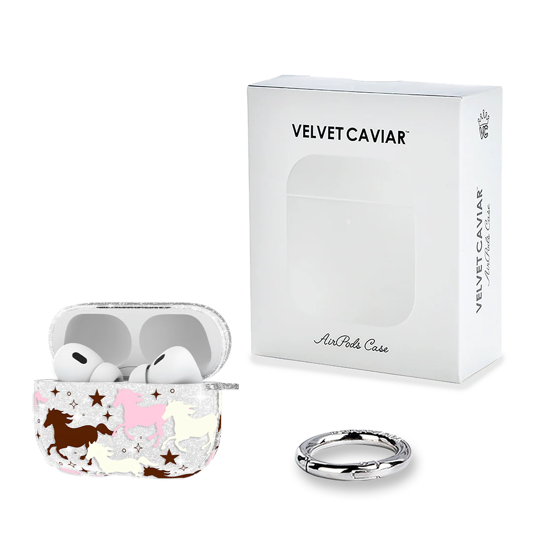 Pink Pony Glitter AirPod Case - Image 10