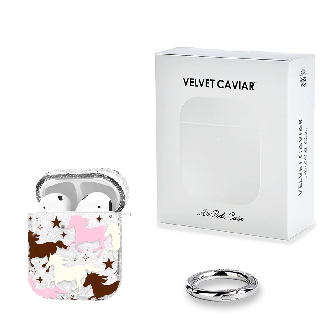 Pink Pony Glitter AirPod Case - Image 5
