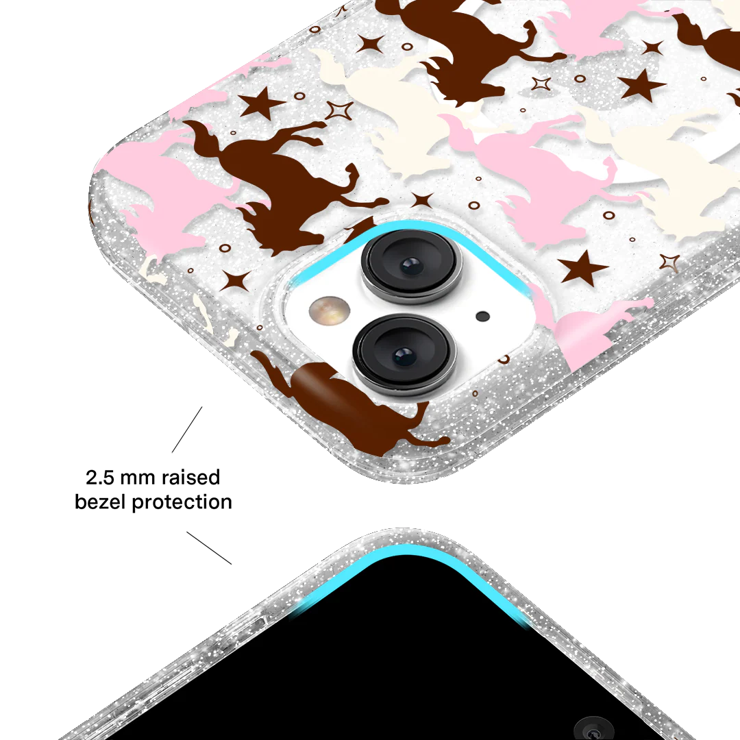 Pink Pony Glitter iPhone Case - Image 101