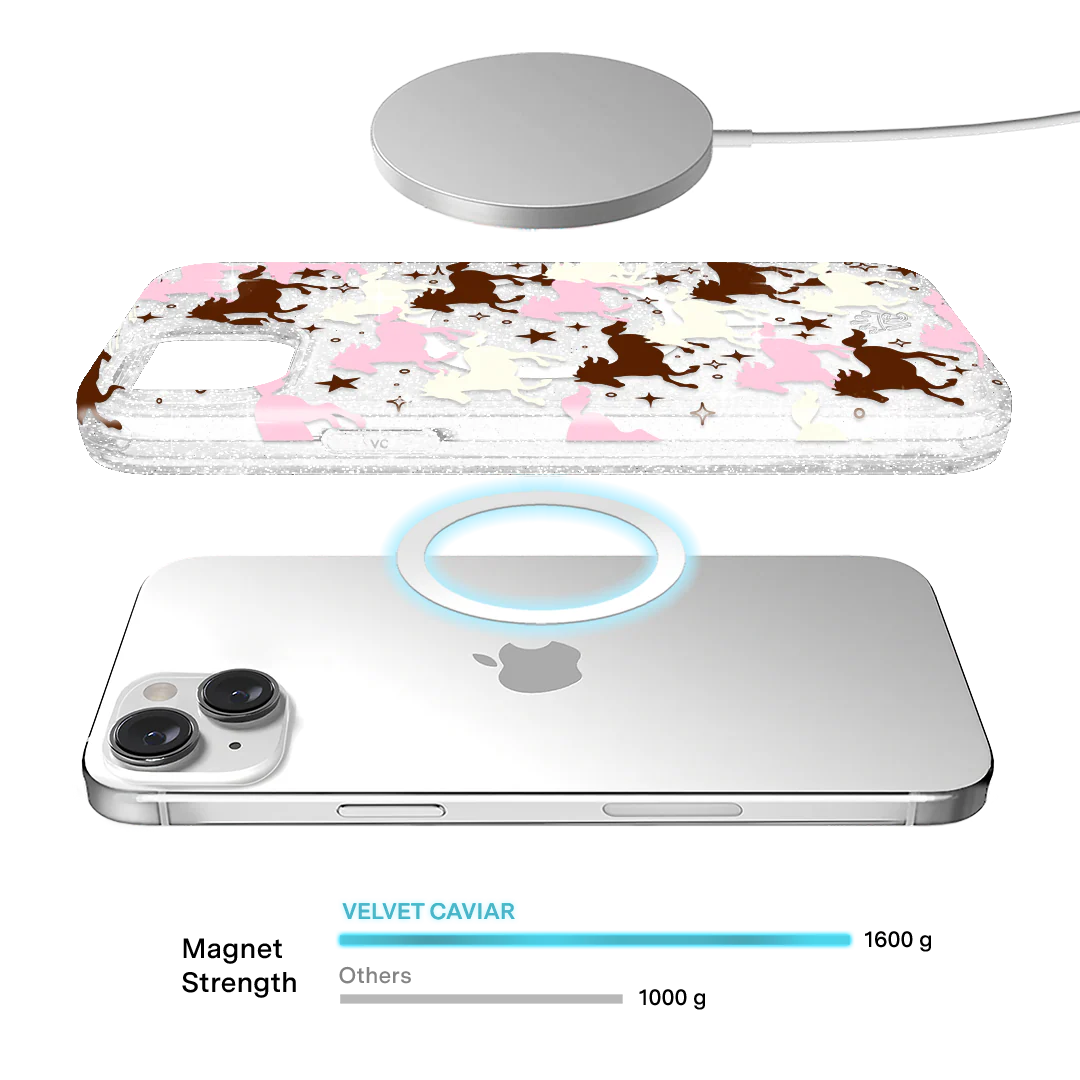 Pink Pony Glitter iPhone Case - Image 102