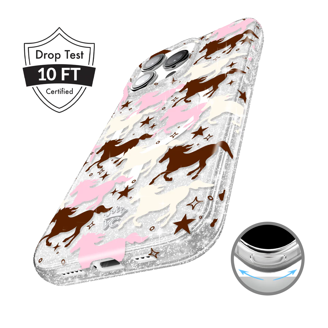 Pink Pony Glitter iPhone Case - Image 19