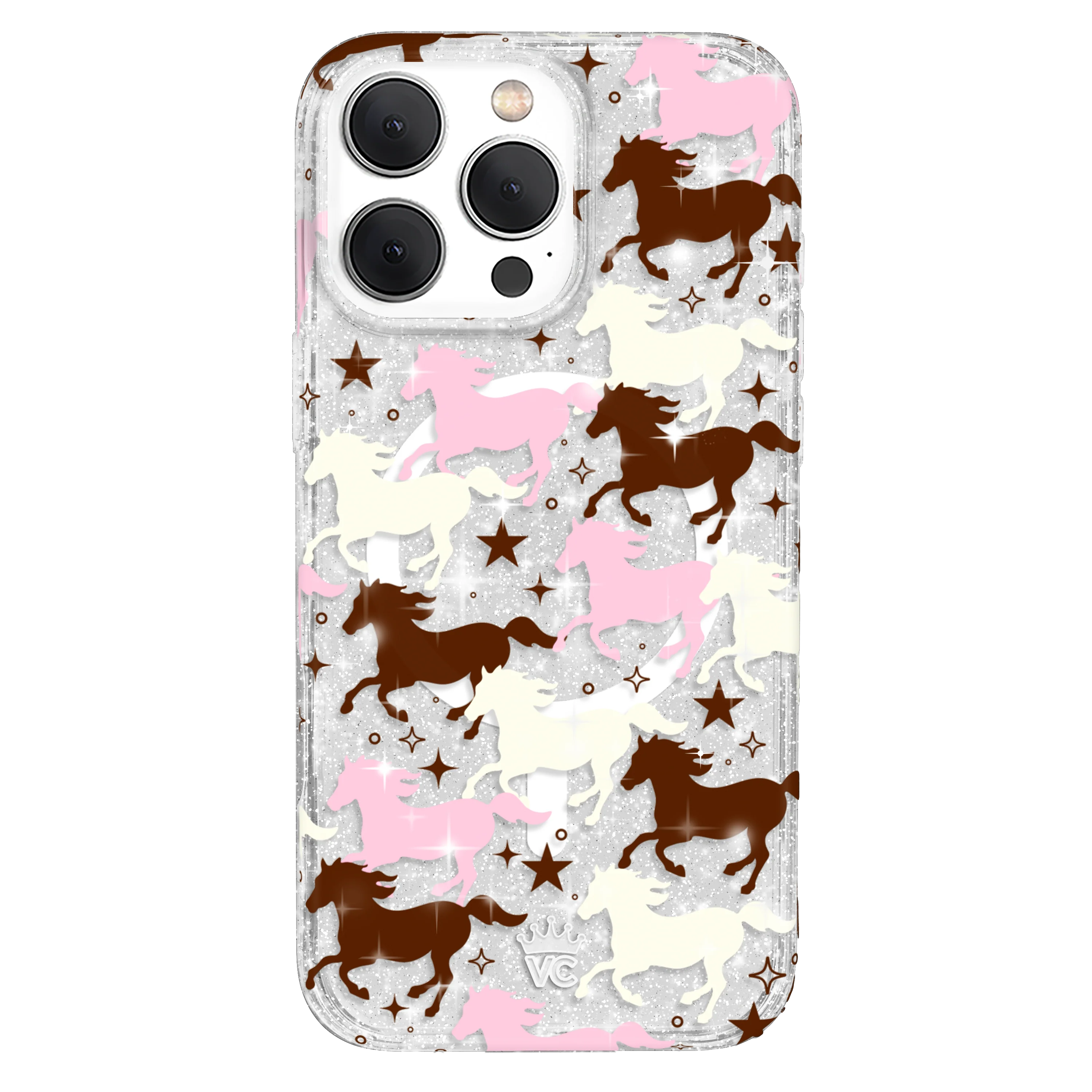 Pink Pony Glitter iPhone Case - Image 36