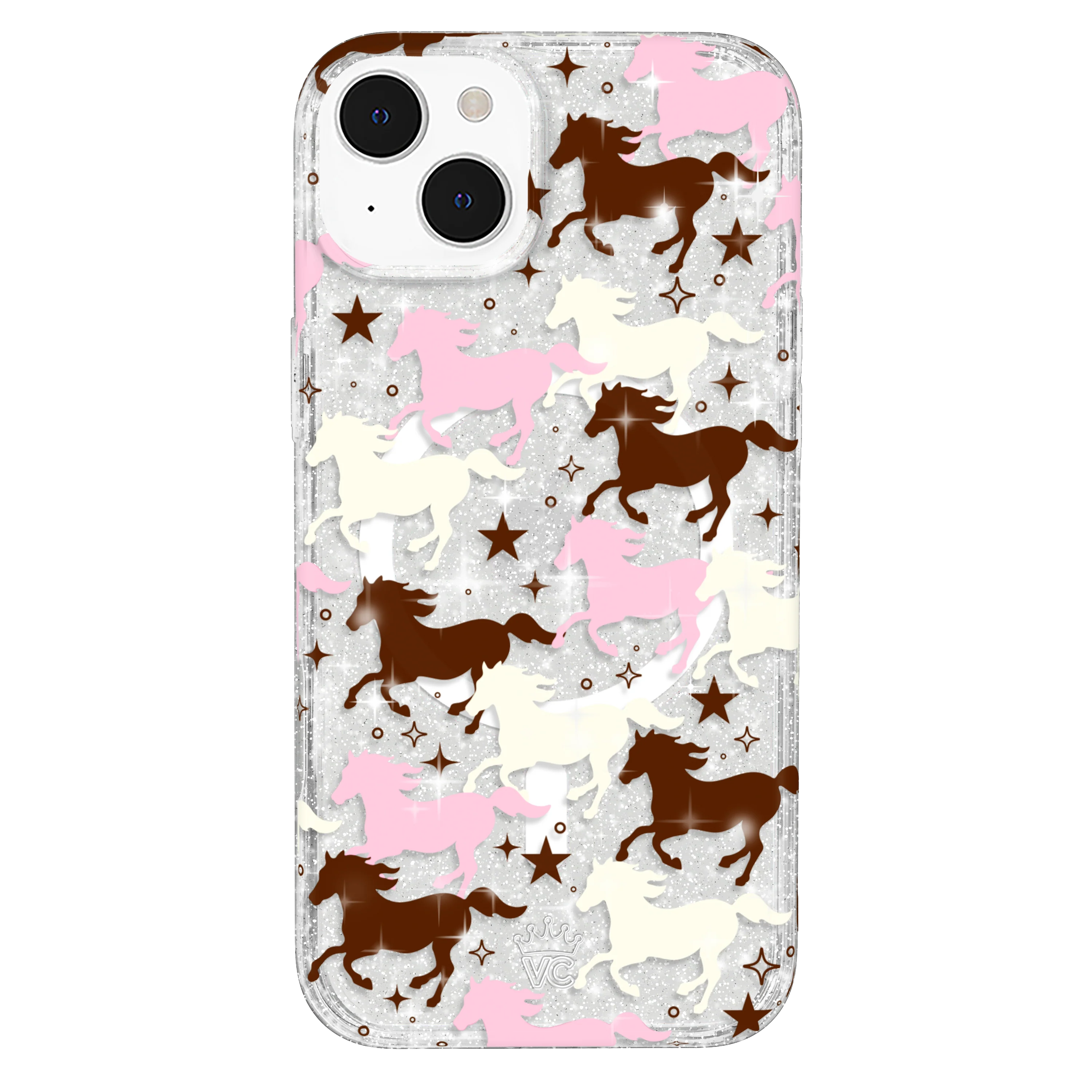 Pink Pony Glitter iPhone Case - Image 57