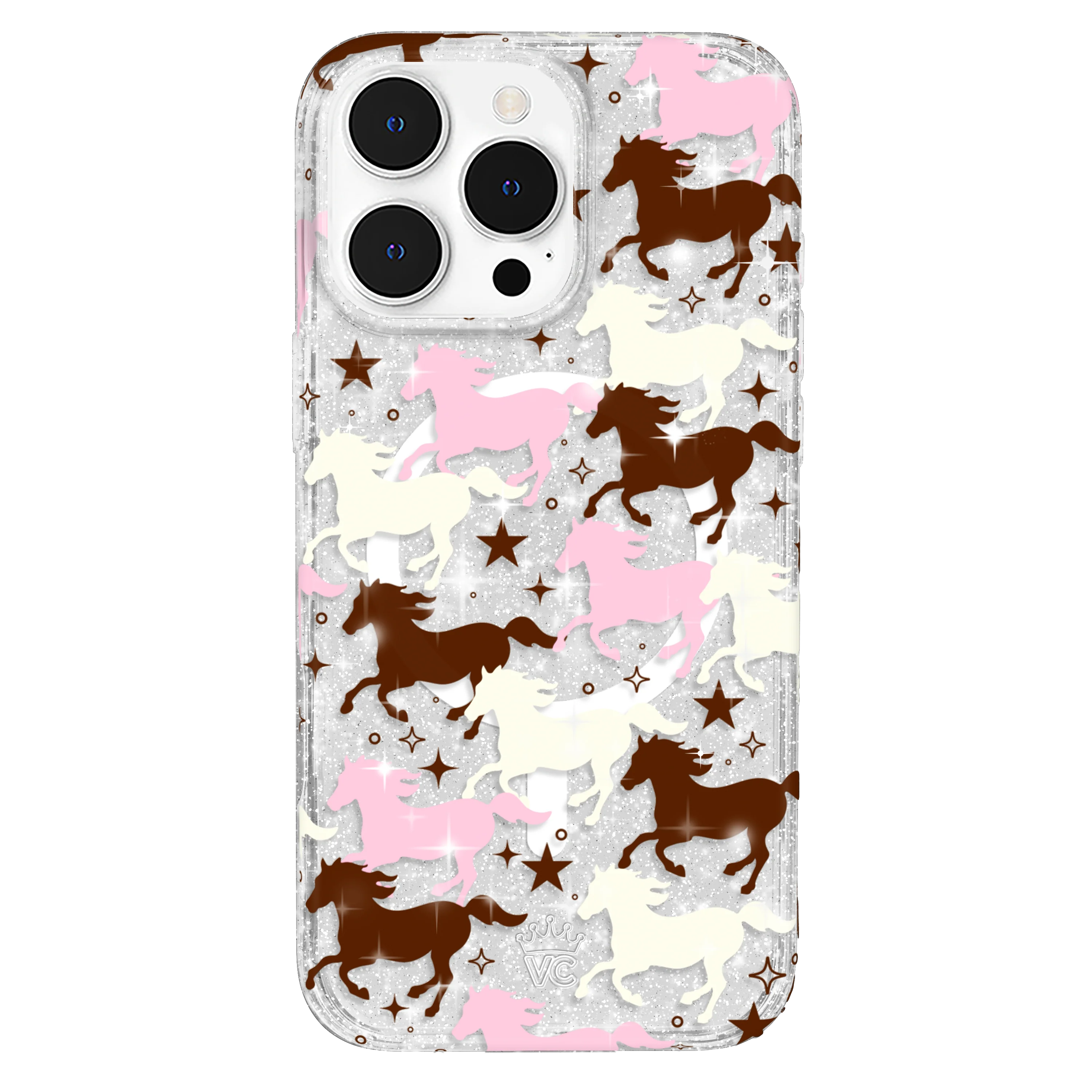 Pink Pony Glitter iPhone Case - Image 64