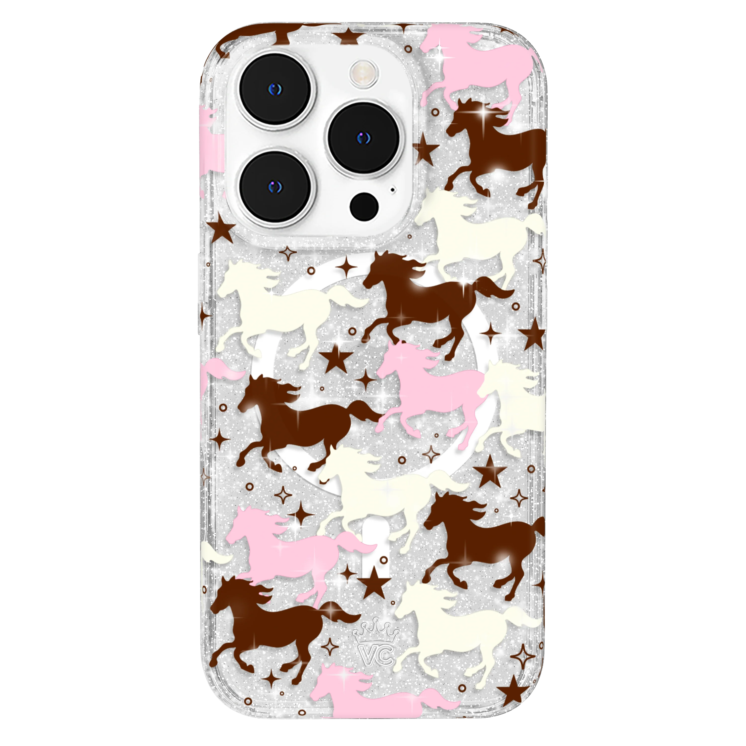 Pink Pony Glitter iPhone Case - Image 71