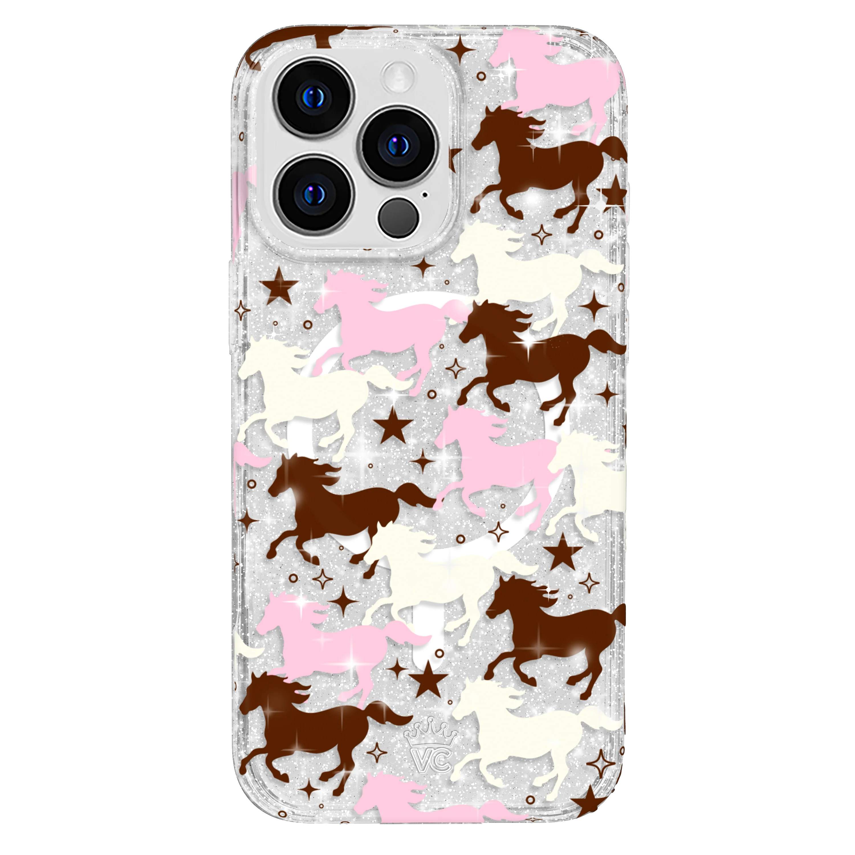 Pink Pony Glitter iPhone Case - Image 85