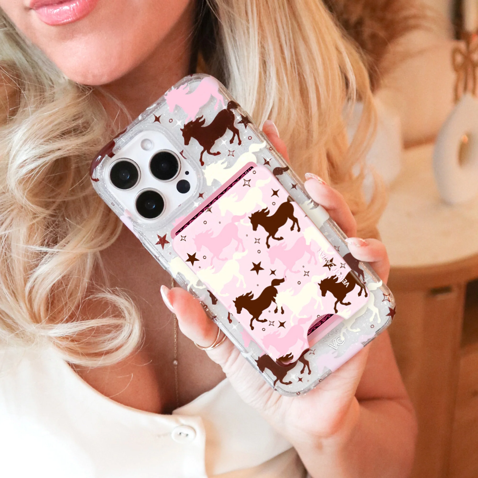 Pink Pony Glitter MagSafe Wallet - Image 2