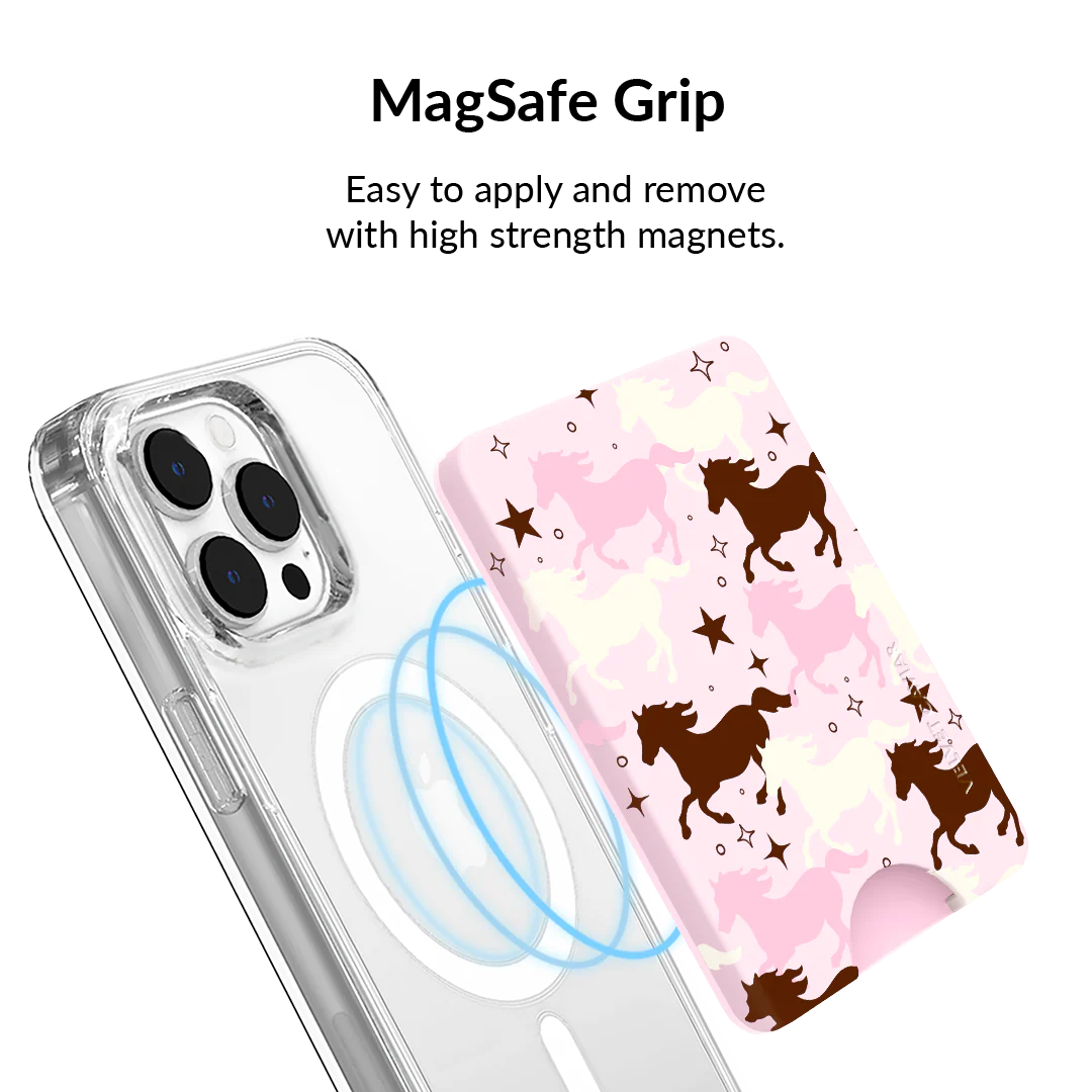 Pink Pony Glitter MagSafe Wallet - Image 3