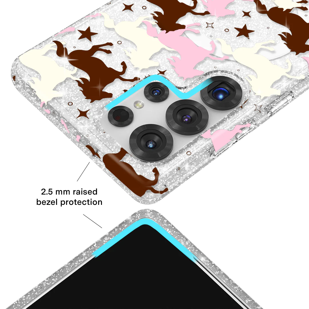 Pink Pony Glitter Samsung Case - Image 17