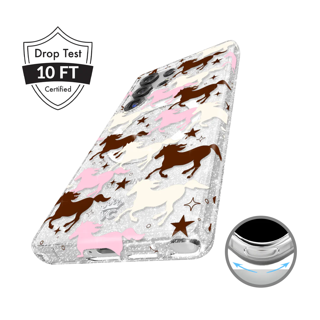Pink Pony Glitter Samsung Case - Image 19