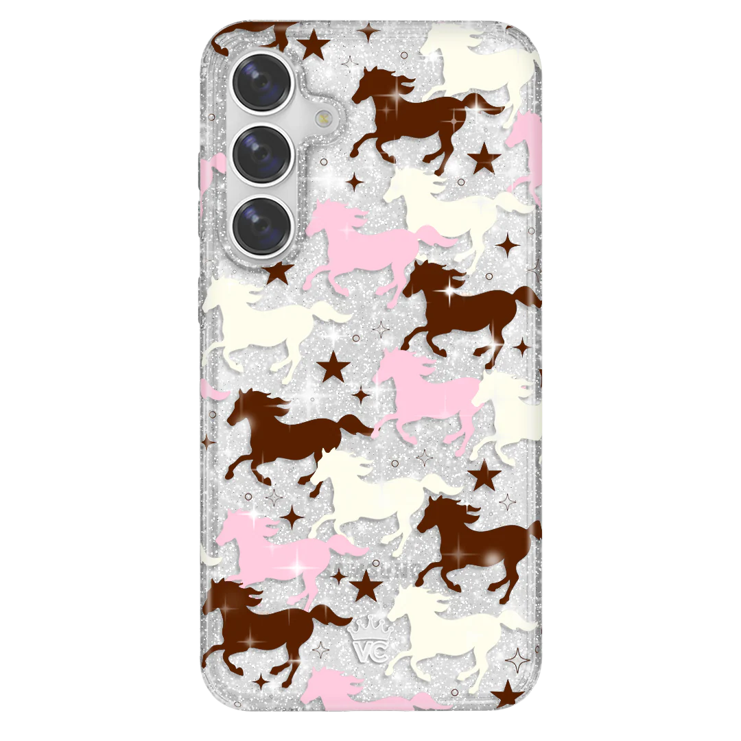 Pink Pony Glitter Samsung Case - Image 29