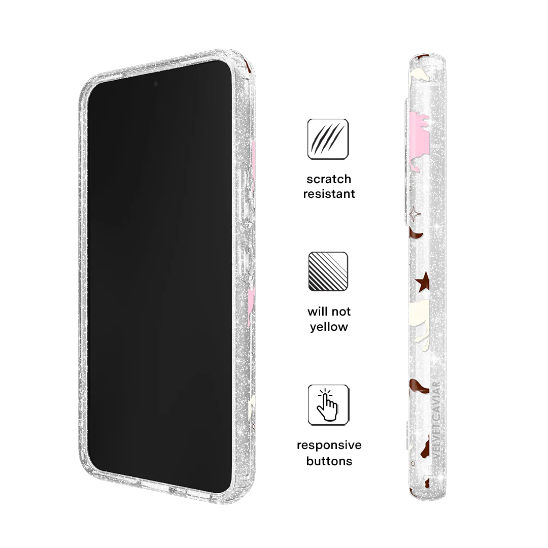 Pink Pony Glitter Samsung Case - Image 34